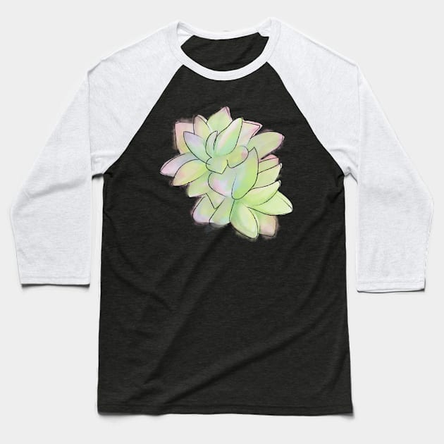 Water Color Cacti Baseball T-Shirt by Feminist Foodie